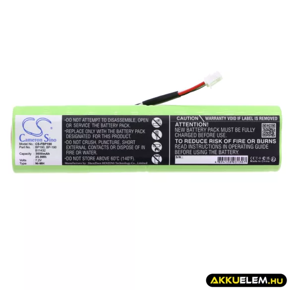 Utángyártott Fluke egyéb Ni-MH akkumulátor 7.2V 3600mAh BP190, BP-190, B11432 BP190, BP-190 - CameronSino