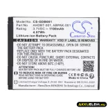 Utángyártott GoPro Kamera Li-ion akkumulátor 3.7V 1100mAh AHDBT-001, ABPAK-001, AHDBT-002 AHDBT-001, ABPAK-001 - CameronSino