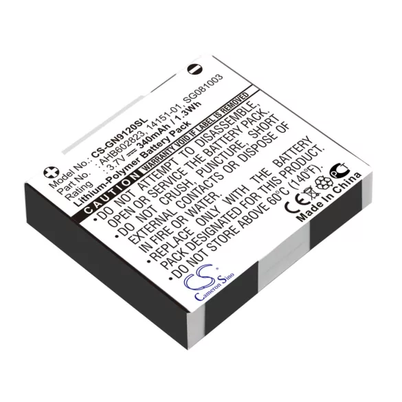 Utángyártott GN Vezeték nélküli fejhallgató Li-Polymer akkumulátor 3.7V 340mAh 14151-01, AHB602823, SG081003 14151-01, AHB602823 - CameronSino