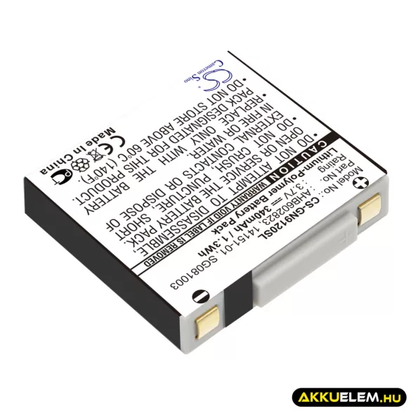 Utángyártott GN Vezeték nélküli fejhallgató Li-Polymer akkumulátor 3.7V 340mAh 14151-01, AHB602823, SG081003 14151-01, AHB602823 - CameronSino