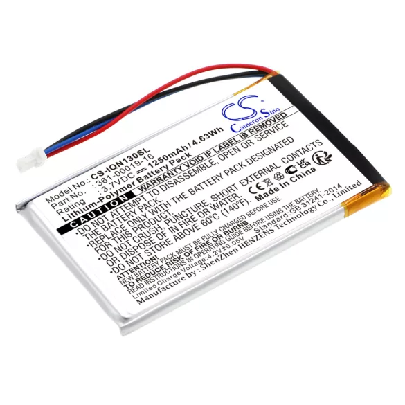 Utángyártott Garmin GPS Li-Polymer akkumulátor 3.7V 1250mAh 361-00019-16, 361-00019-12 - CameronSino