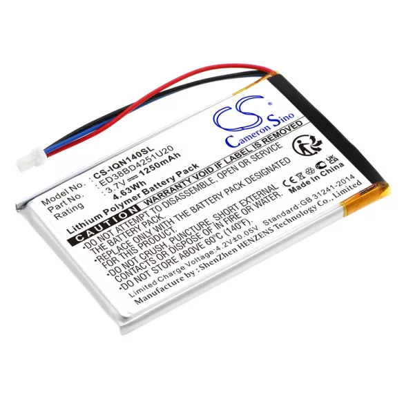 Utángyártott Garmin GPS Li-Polymer akkumulátor 3.7V 1250mAh ED38BD4251U20 - CameronSino