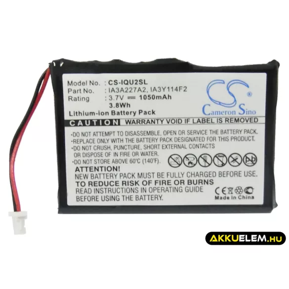Utángyártott Garmin GPS Li-ion akkumulátor 3.7V 1050mAh IA3A227A2, IA3Y114F2 - CameronSino