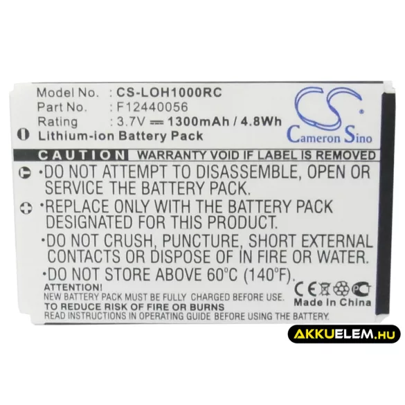 Utángyártott Logitech Távirányító Li-ion akkumulátor 3.7V 1300mAh F12440056, K398 - CameronSino