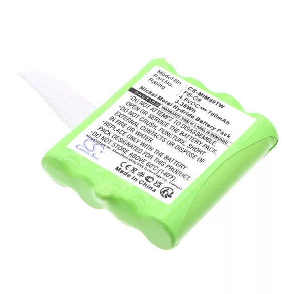 Utángyártott Alan adó-vevő rádió Ni-MH akkumulátor 4.8V 700mAh PB-G8 - CameronSino