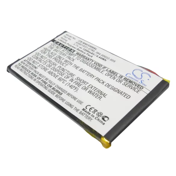 Utángyártott Navigon GPS Li-Polymer akkumulátor 3.7V 1200mAh 8390-YE01-0780, 384.00022.005 - CameronSino