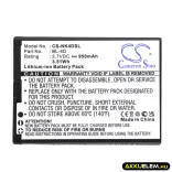 Utángyártott Polaroid mobil Li-ion akkumulátor 3.7V 950mAh - CameronSino