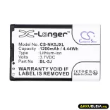 Utángyártott Nokia mobil Li-ion akkumulátor 3.7V 1200mAh BL-5J - CameronSino