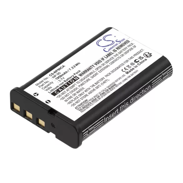 Utángyártott Casio Kamera Li-ion akkumulátor 3.7V 1950mAh NP-90, NP-90DBA - CameronSino