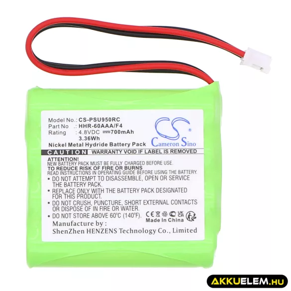 Utángyártott Philips Távirányító Ni-MH akkumulátor 4.8V 700mAh 242252600148, 310420051271 - CameronSino