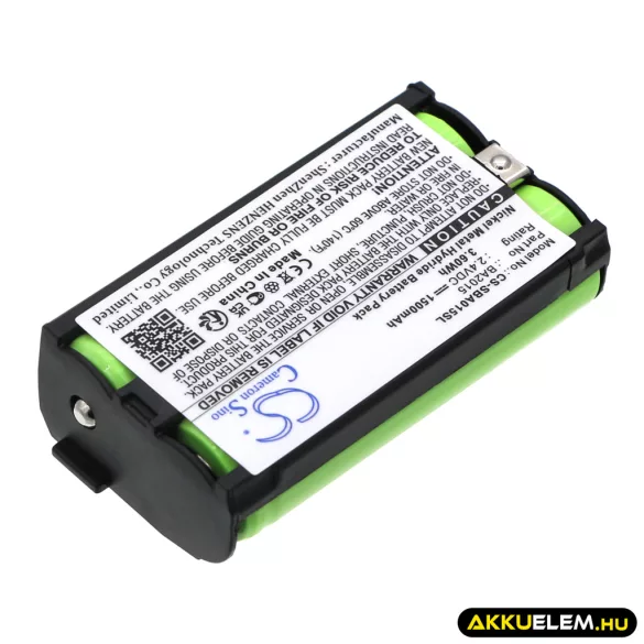 Utángyártott Sennheiser Vezeték nélküli fejhallgató Ni-MH akkumulátor 2.4V 1500mAh BA2015, BA2015G2 - CameronSino