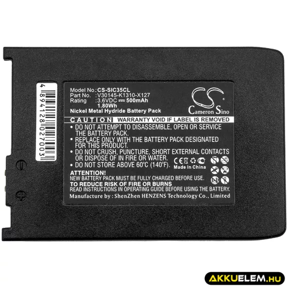 Utángyártott Telekom Vezeték nélküli telefon Ni-MH akkumulátor 3.6V 500mAh V30145- K1310- X250, V30145-K1310-X229 - CameronSino