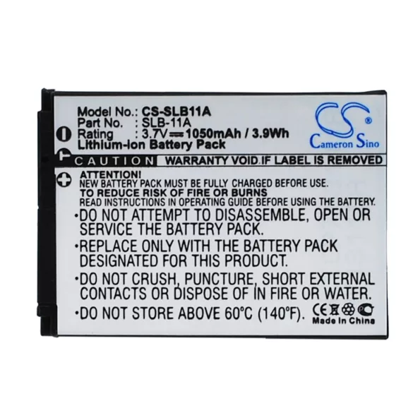 Utángyártott Samsung Kamera Li-ion akkumulátor 3.7V 1050mAh SLB-11A, EA-SLB11A - CameronSino