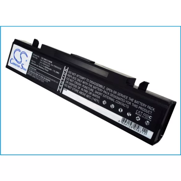 Utángyártott Samsung laptop Li-ion akkumulátor 11.1V 6600mAh AA-PB9NC6B, AA-PB9NS6B - CameronSino