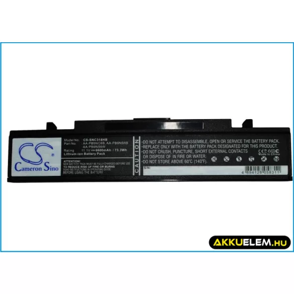 Utángyártott Samsung laptop Li-ion akkumulátor 11.1V 6600mAh AA-PB9NC6B, AA-PB9NS6B - CameronSino