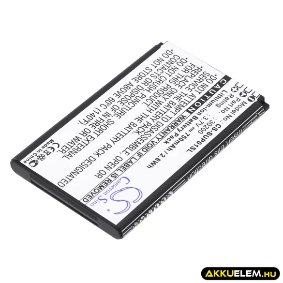Utángyártott Callaway GPS Li-ion akkumulátor 3.7V 750mAh 30200, 1008000134 - CameronSino
