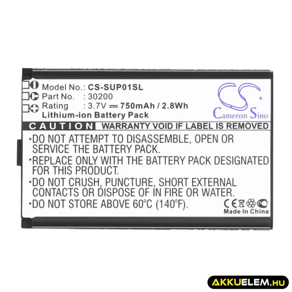 Utángyártott Callaway GPS Li-ion akkumulátor 3.7V 750mAh 30200, 1008000134 - CameronSino