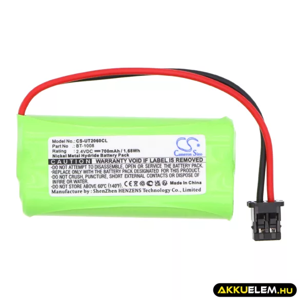Utángyártott Uniden Vezeték nélküli telefon Ni-MH akkumulátor 2.4V 700mAh BBTG0645001, BT-1016 - CameronSino
