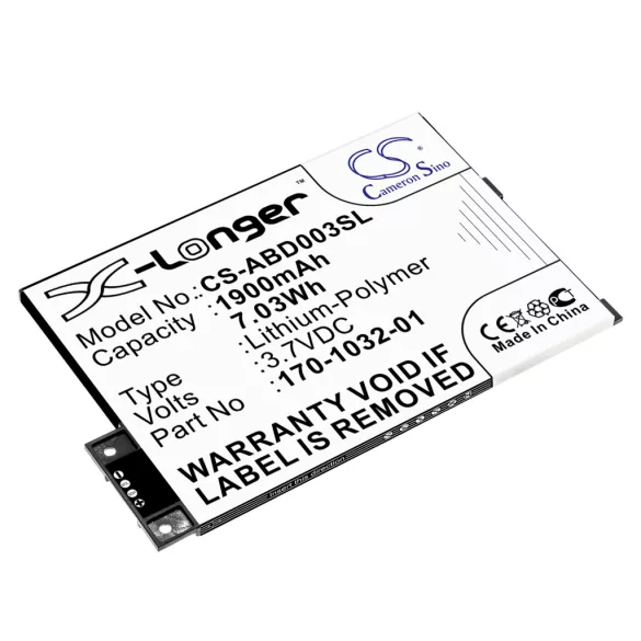 Utángyártott Amazon E-könyv Li-Polymer akkumulátor 3.7V 1900mAh S11GTSF01A, GP-S10-346392-0100 - CameronSino