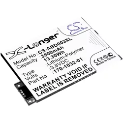   Utángyártott Amazon E-könyv Li-Polymer akkumulátor 3.8V 3500mAh S11GTSF01A, GP-S10-346392-0100 - CameronSino