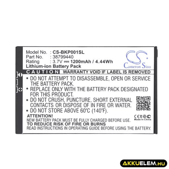 Utángyártott Becker GPS Li-ion akkumulátor 3.7V 1200mAh 38799440 - CameronSino