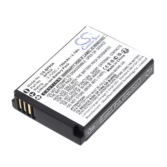 Utángyártott Samsung Kamera Li-ion akkumulátor 3.7V 750mAh BP85A, EA-BP85A - CameronSino