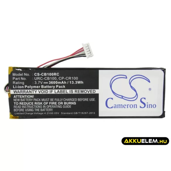 Utángyártott Sonos Távirányító Li-Polymer akkumulátor 3.7V 3600mAh URC-CB100, CP-CR100 - CameronSino