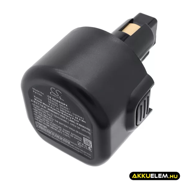 Utángyártott DeWalt szerszámgép Ni-MH akkumulátor 9.6V 3000mAh DE9036, DE9061 - CameronSino