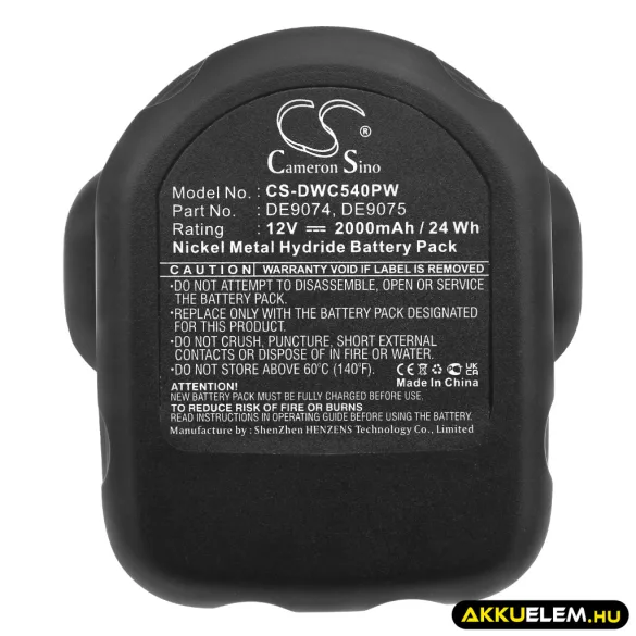 Utángyártott Würth szerszámgép Ni-MH akkumulátor 12V 2000mAh - CameronSino