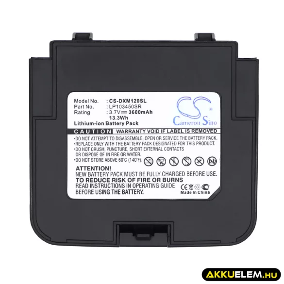 Utángyártott Delphi Médialejátszó Li-ion akkumulátor 3.7V 3600mAh LP103450SR, SA10120 - CameronSino