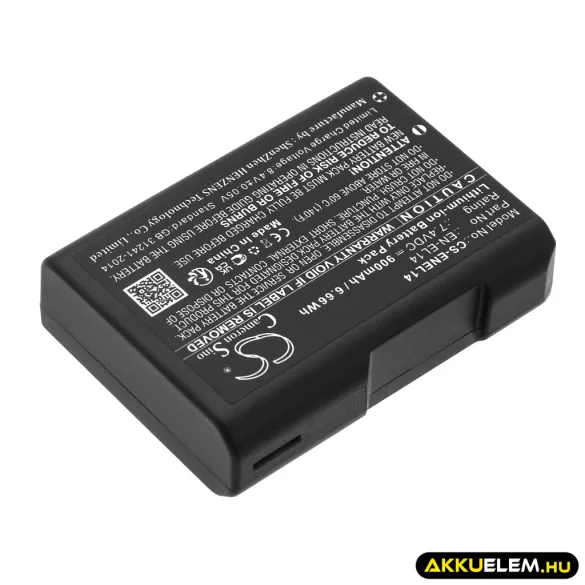 Utángyártott NiKon Kamera Li-ion akkumulátor 7.4V 900mAh EN-EL14, EN-EL4 - CameronSino