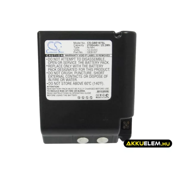 Utángyártott Leica egyéb Ni-MH akkumulátor 12V 2100mAh GEB87, GEB187 - CameronSino
