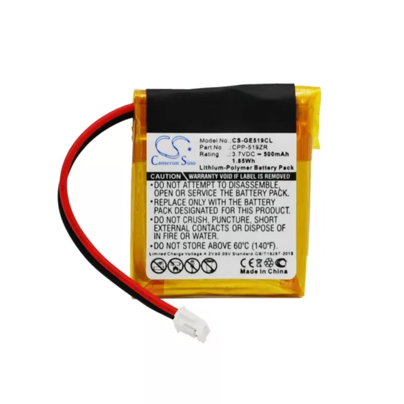 Utángyártott RCA Vezeték nélküli telefon Li-Polymer akkumulátor 3.7V 500mAh CPP-519Z3 - CameronSino