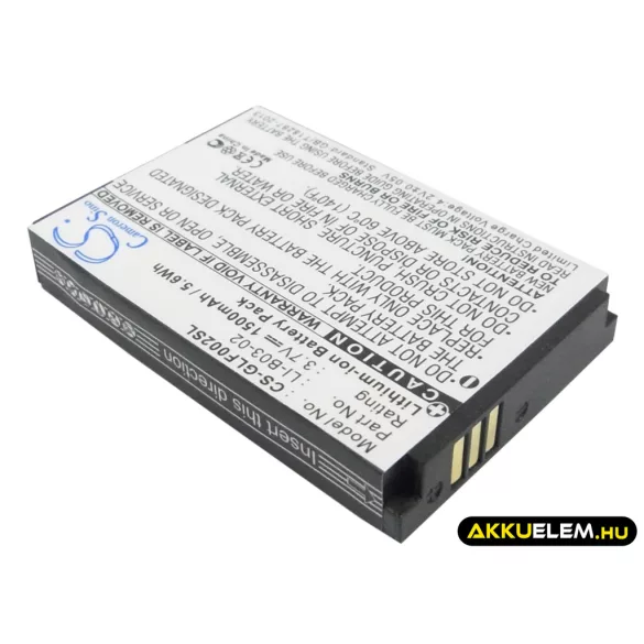 Utángyártott Golf Buddy GPS Li-ion akkumulátor 3.7V 1500mAh LI-B03-02 - CameronSino