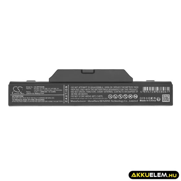 Utángyártott Compaq laptop Li-ion akkumulátor 10.8V 4400mAh 451085-141, 451086-121 - CameronSino