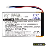 Utángyártott Garmin GPS Li-Polymer akkumulátor 3.7V 1250mAh 010-00657-06 - CameronSino