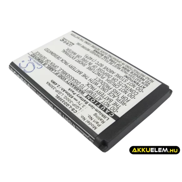 Utángyártott LG mobil Li-ion akkumulátor 3.7V 650mAh LGIP-330NA - CameronSino