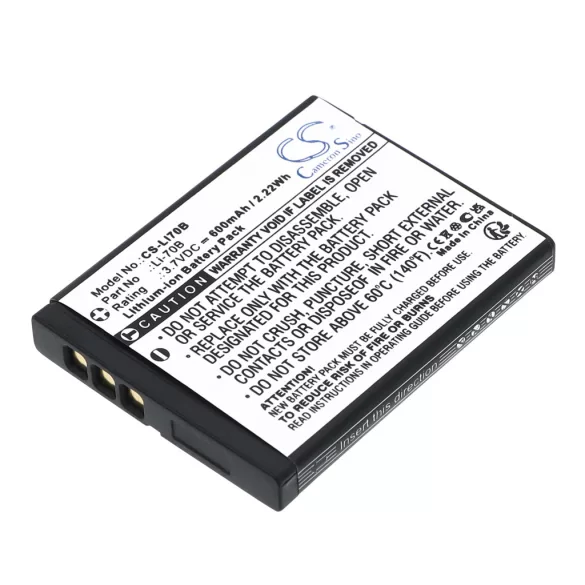 Utángyártott Olympus Kamera Li-ion akkumulátor 3.7V 600mAh Li-70B - CameronSino