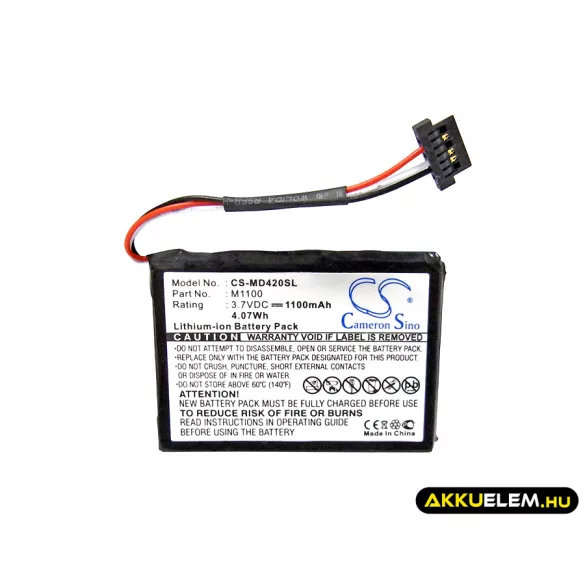 Utángyártott Medion GPS Li-ion akkumulátor 3.7V 1100mAh M1100 - CameronSino