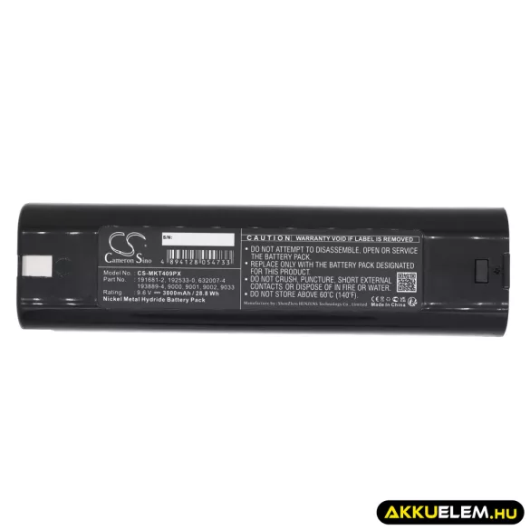 Utángyártott Makita szerszámgép Ni-MH akkumulátor 9.6V 3000mAh 193889-4, 9033 - CameronSino
