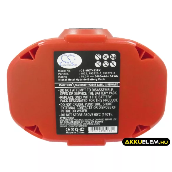 Utángyártott Makita szerszámgép Ni-MH akkumulátor 18V 3000mAh 1822, 192826-5 - CameronSino