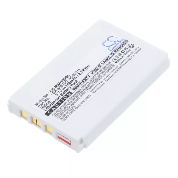 Utángyártott CipherLab Vonalkód szkenner Li-ion akkumulátor 3.7V 750mAh 100845, 33-KB1B3770000L3 - CameronSino