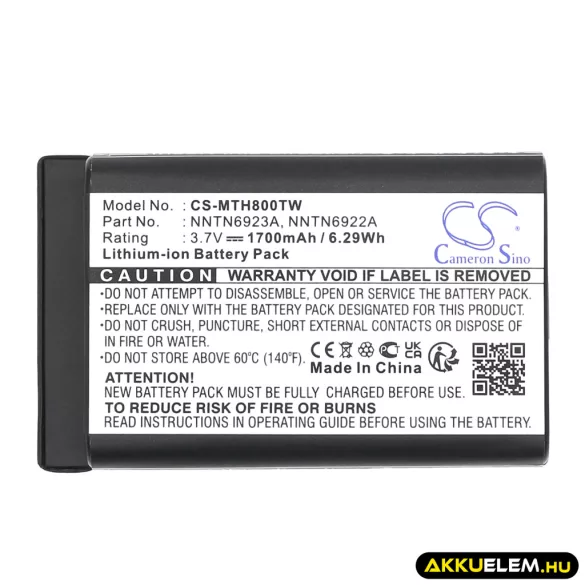 Utángyártott Motorola adó-vevő rádió Li-ion akkumulátor 3.7V 1700mAh NNTN6923A, NNTN6922A - CameronSino