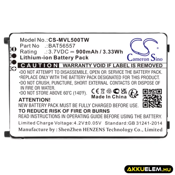 Utángyártott Motorola adó-vevő rádió Li-ion akkumulátor 3.7V 900mAh BAT56557, HCLE4159B - CameronSino