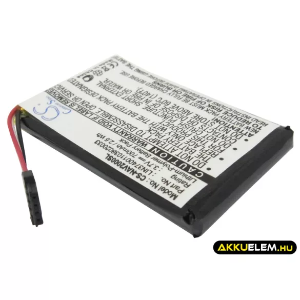 Utángyártott Navigon GPS Li-Polymer akkumulátor 3.7V 700mAh LIN3740011038020033 - CameronSino