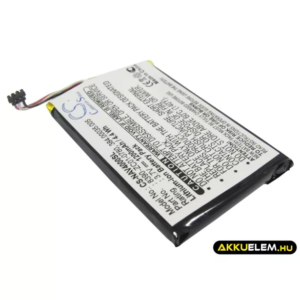 Utángyártott Navigon GPS Li-Polymer akkumulátor 3.7V 1200mAh 8390-ZC01-0780, 384.00035.005 - CameronSino