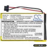 Utángyártott Navigon GPS Li-Polymer akkumulátor 3.7V 1200mAh Topaz, TOPAZPCZF1045003501 - CameronSino