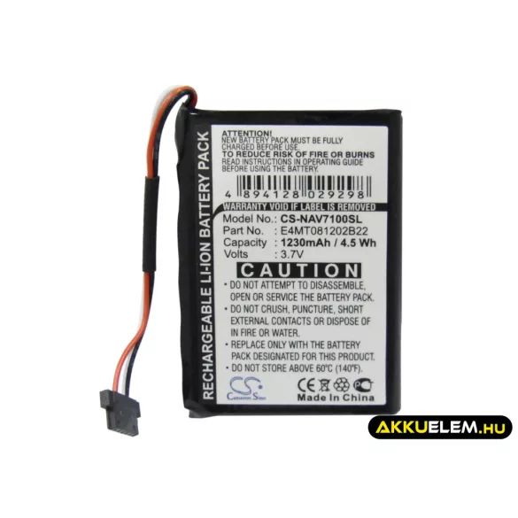 Utángyártott Navman GPS Li-Polymer akkumulátor 3.7V 1230mAh BP/LP1230/11/A0001U, BP/LP1200/11/B0001 MX - CameronSino
