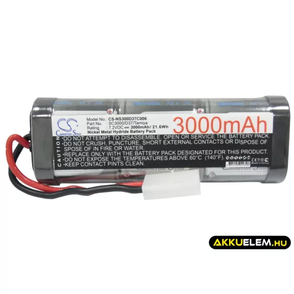 Utángyártott RC jétékautó akkumulátor 7.2V CS-NS300D37C006 - CameronSino
