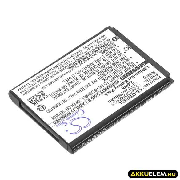 Utángyártott T-Mobile mobil Li-ion akkumulátor 3.7V 700mAh CAB22D0000C1 - CameronSino